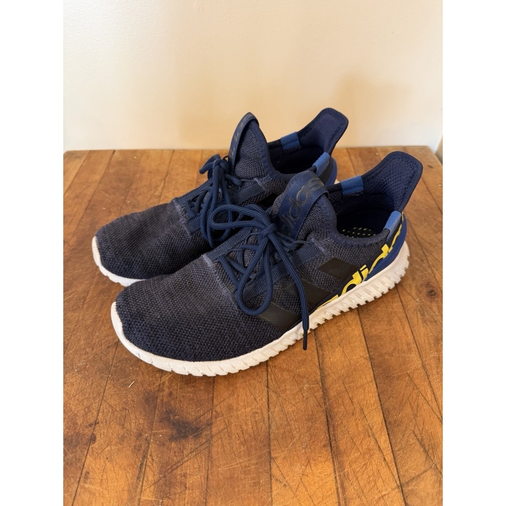 Adidas Keptir Flow 2.0 Sneakers Mens 11.5 Navy Blue Yelllow Trainers Activewear